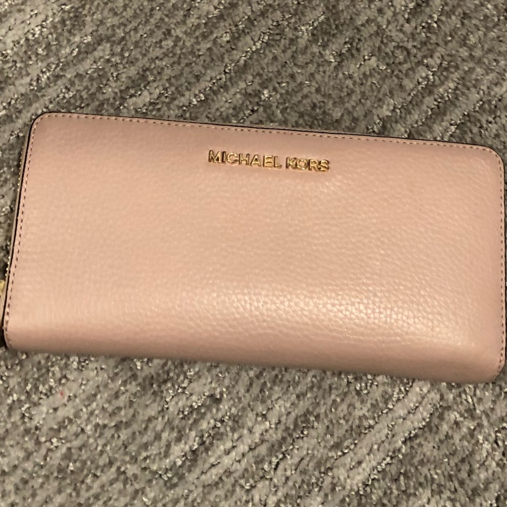 Michael Kors large pink wallet